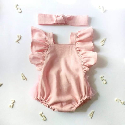 Enterizo de Algodón y Lino para Bebé Recién Nacido - Diseño Minimalista con Moño - Image 10