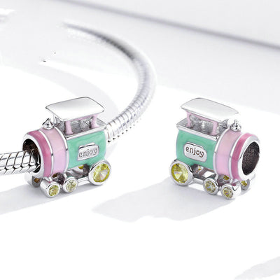 Pulsera de Cuentas Tren Colorido con Efecto Óleo - Joyería Infantil - Image 3