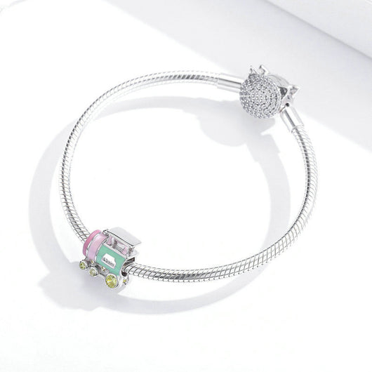 Pulsera de Cuentas Tren Colorido con Efecto Óleo - Joyería Infantil - Image 2