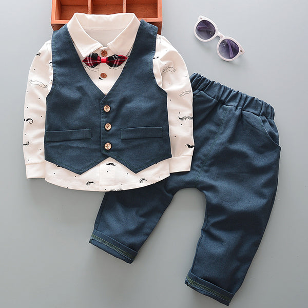 Conjunto de Tres Piezas para Niño: Camisa, Chaleco y Pantalón
