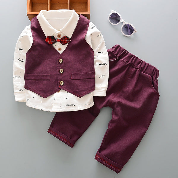 Conjunto de Tres Piezas para Niño: Camisa, Chaleco y Pantalón