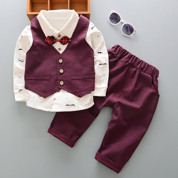 Conjunto de Tres Piezas para Niño: Camisa, Chaleco y Pantalón