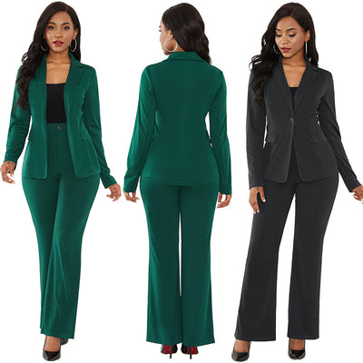 Traje Ejecutivo de Dos Piezas en Colores Sólidos Europeos - Image 11