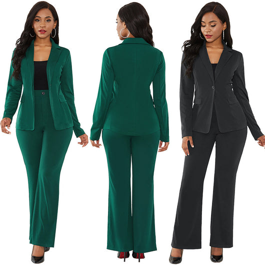 Traje Ejecutivo de Dos Piezas en Colores Sólidos Europeos - Image 11