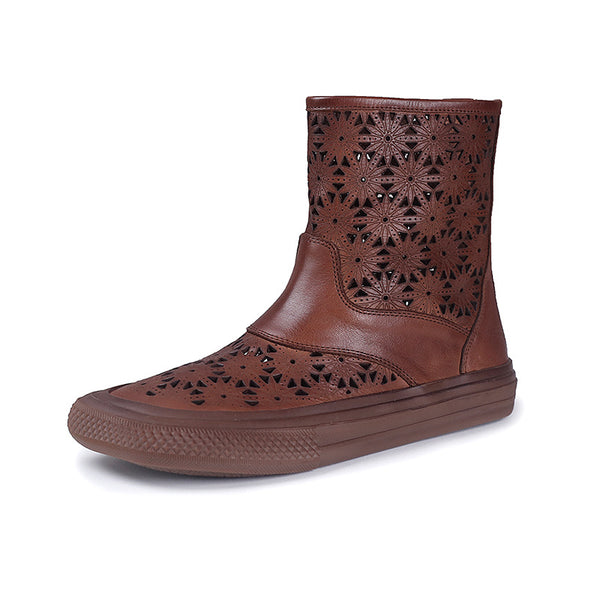 Zapatos de Cuero Retro con Perforaciones - Estilo Vintage Auténtico