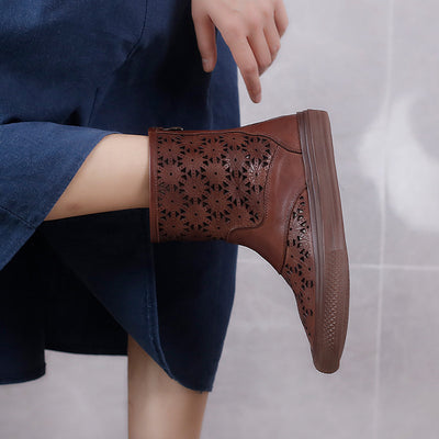 Zapatos de Cuero Retro con Perforaciones - Estilo Vintage Auténtico - Image 4