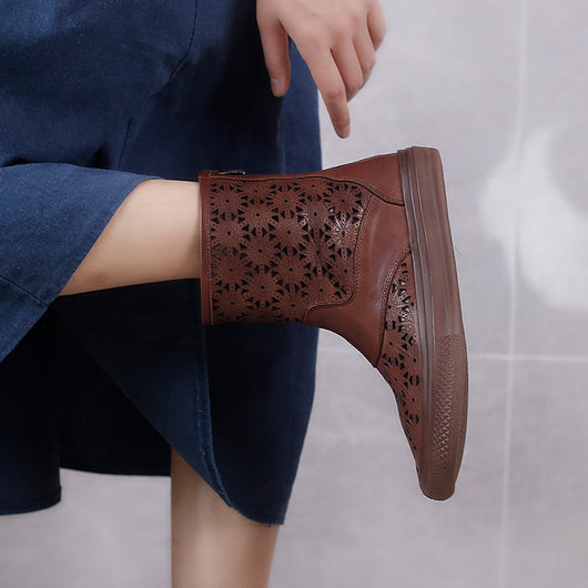 Zapatos de Cuero Retro con Perforaciones - Estilo Vintage Auténtico - Image 4