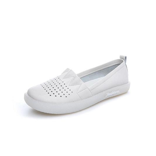 Zapatos de Cuero Transpirable con Suela Flexible para Mujer