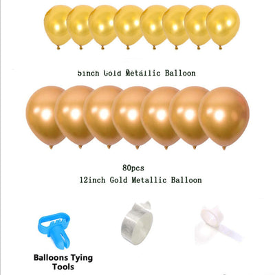 Arco Decorativo de Globos Dorados Metalizados 12 Pulgadas - Image 10