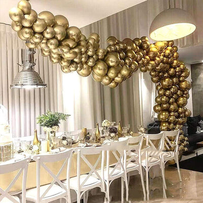 Arco Decorativo de Globos Dorados Metalizados 12 Pulgadas - Image 2
