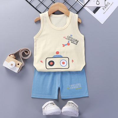 Conjunto de Shorts y Chaleco de Algodón para Niña - Verano Fresco - Image 2