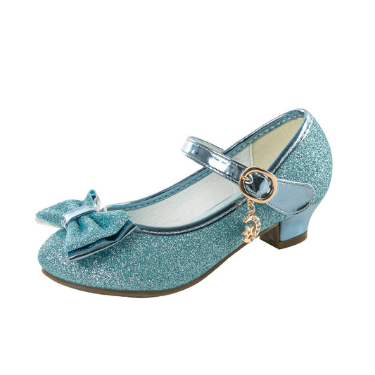 Zapatos de Cuero con Cristales para Niñas - Diseño Elegante y Moderno