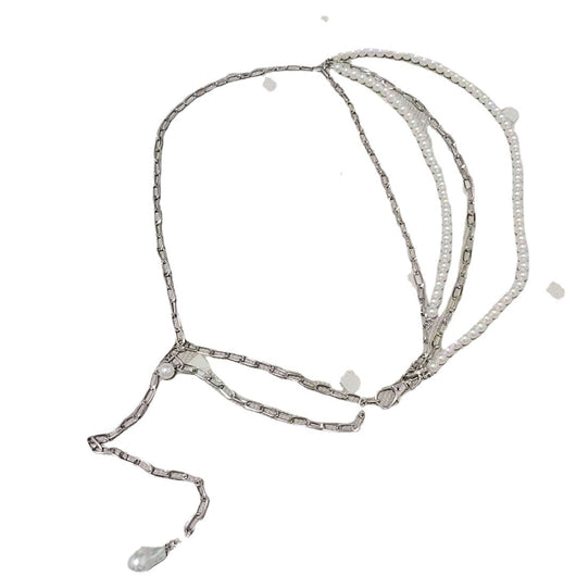 Vestido Elegante para Mujer con Cadena de Perlas en la Cintura - Image 9