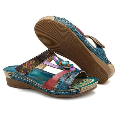Sandalias Cuña Casual Étnicas Boca de Pez para Mujer - Image 3
