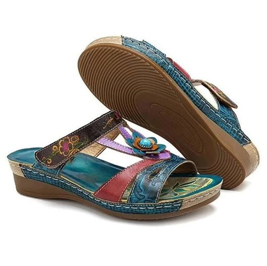 Sandalias Cuña Casual Étnicas Boca de Pez para Mujer - Image 3