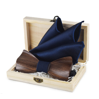 Corbata de Moño de Madera para Bodas y Eventos Elegantes