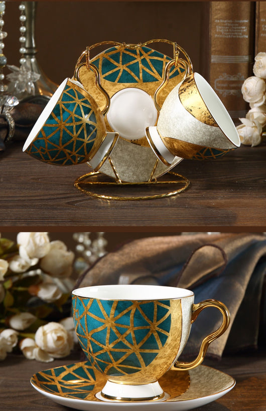 Juego de Taza y Platillo de Cerámica para Té de la Tarde - Image 9