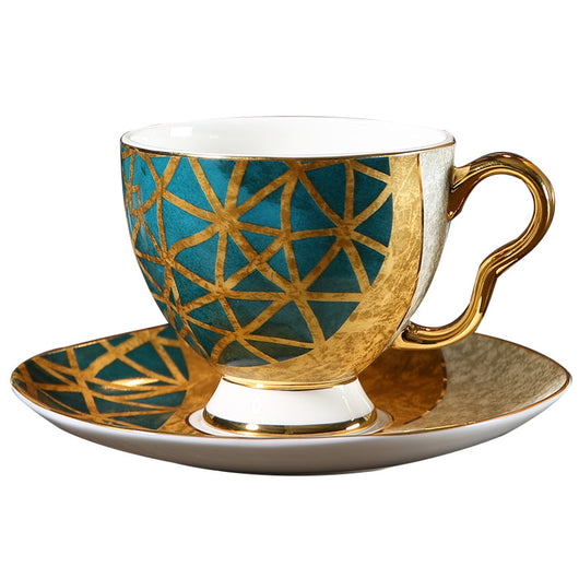 Juego de Taza y Platillo de Cerámica para Té de la Tarde