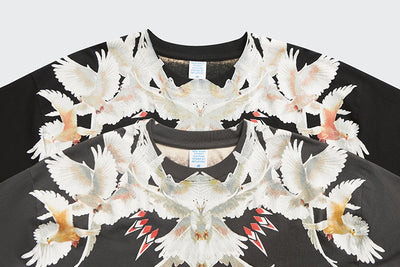Camiseta Oversize Casual para Hombre con Estampado Retro Abstracto - Image 9