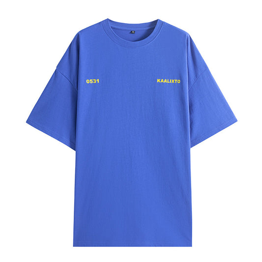 Camiseta Suelta Multicolor de Manga Corta Versátil