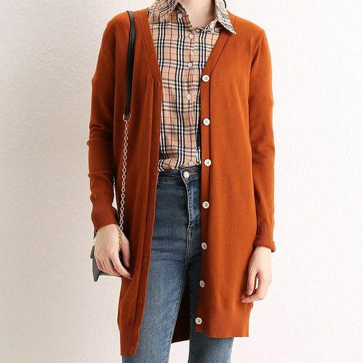 Cardigan Tejido Mujer Escote V Largo Medio Fino - Image 6
