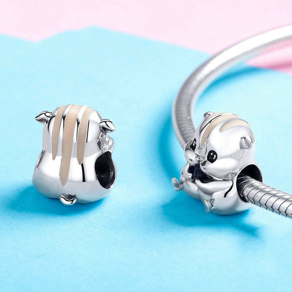 Dije Hámster Plata 925 - Accesorio DIY para Pulseras Personalizadas