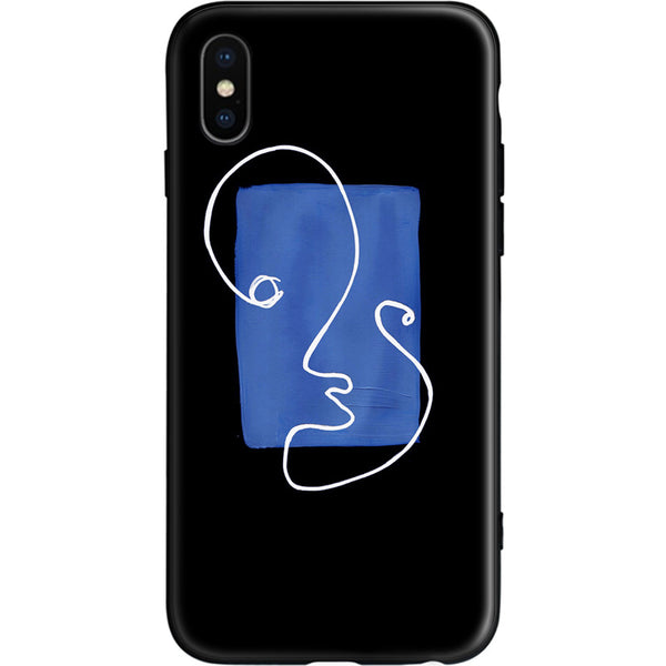 Funda Abstracta Minimalista Compatible con iPhone 12 Pro, 11 y XR