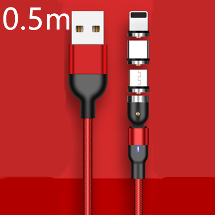 Cable de Carga Magnético Rotativo 540° - Conector Universal Tres en Uno - Image 12