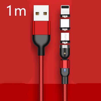 Cable de Carga Magnético Rotativo 540° - Conector Universal Tres en Uno - Image 15