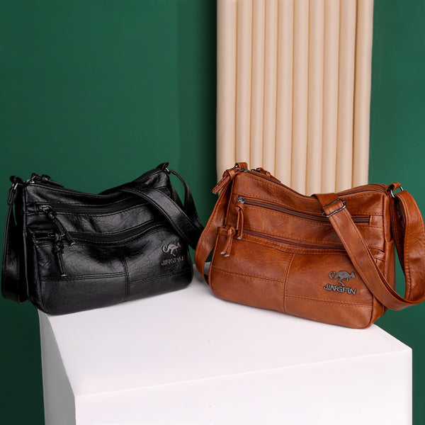 Bolso de Cuero Suave para Mujer - Bandolera Crossbody de Moda