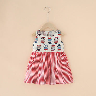 Vestidos de Algodón Puro para Niñas Primavera y Verano