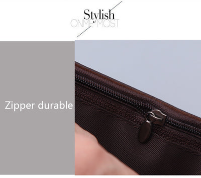 Billetera Compacta de Lona para Hombre con Múltiples Compartimentos y Cierre - Image 8