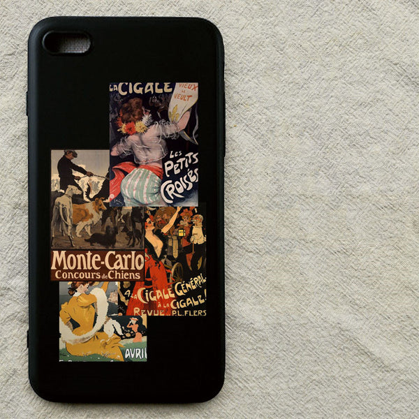 Funda Protectora Retro para iPhone - Diseño Artístico Antigolpes