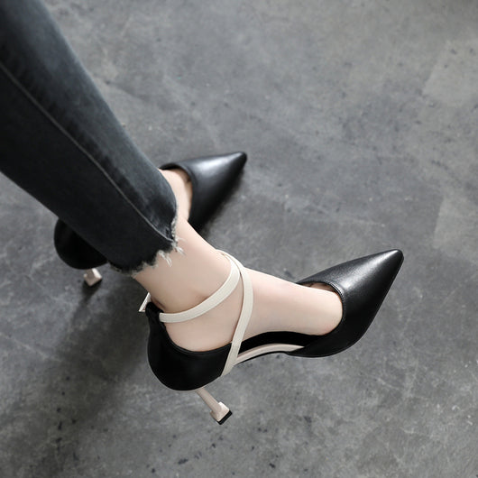Tacones Stiletto Puntiagudos Primavera-Otoño Talla Pequeña - Image 13