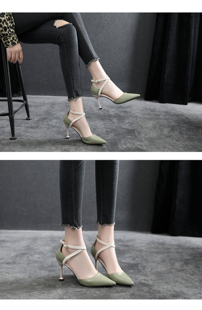Tacones Stiletto Puntiagudos Primavera-Otoño Talla Pequeña - Image 3