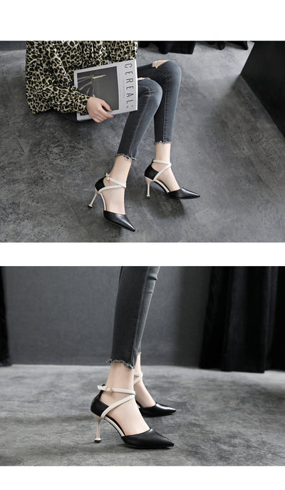 Tacones Stiletto Puntiagudos Primavera-Otoño Talla Pequeña - Image 6