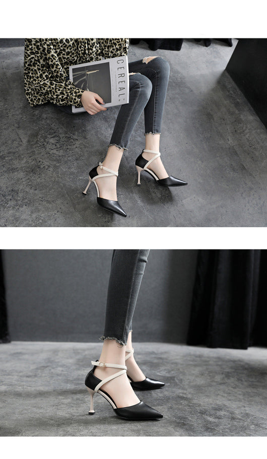 Tacones Stiletto Puntiagudos Primavera-Otoño Talla Pequeña - Image 6