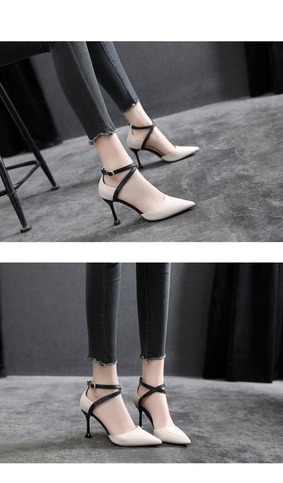 Tacones Stiletto Puntiagudos Primavera-Otoño Talla Pequeña - Image 7