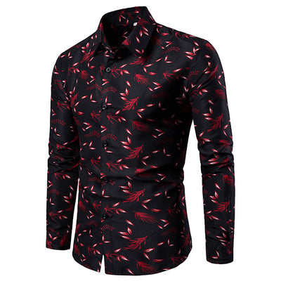 Camisa Estampada de Manga Larga para Hombre - Image 9