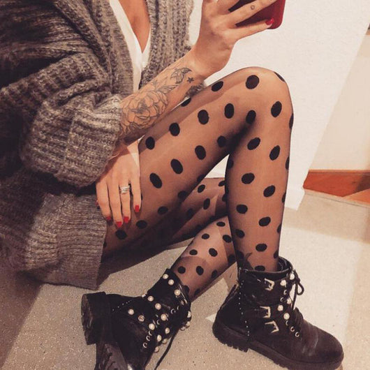 Leggings Finos Otoño con Diseño de Puntos - Image 5