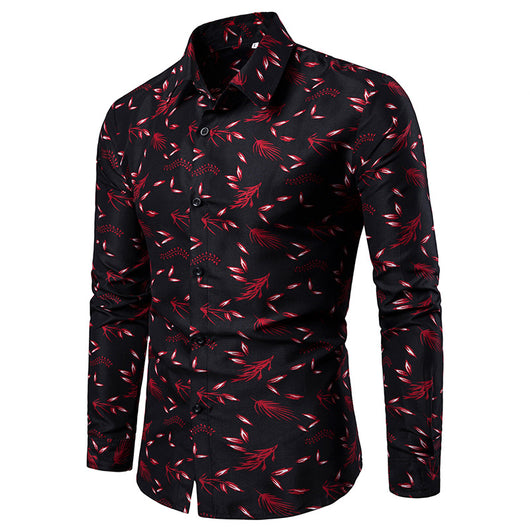 Camisa Estampada de Manga Larga para Hombre - Image 3