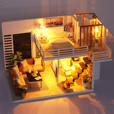 Cabaña de Madera DIY Elegante - Kit de Modelo Artesanal para Armar - Image 10