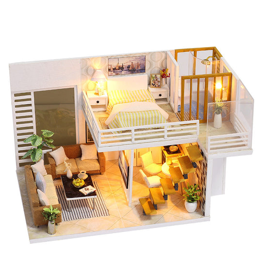 Cabaña de Madera DIY Elegante - Kit de Modelo Artesanal para Armar - Image 12