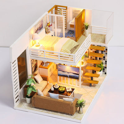 Cabaña de Madera DIY Elegante - Kit de Modelo Artesanal para Armar - Image 9