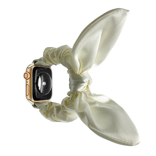 Correa Elástica para Apple Watch con Lazo de Satén - Compatible con Todos los Modelos