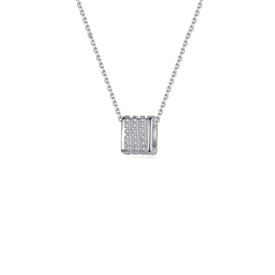 Collar Colgante de Plata Esterlina con Zirconia - Joyería Elegante para Mujer