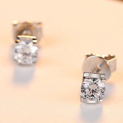 Aretes de Plata Esterlina 925 con Circón - Diseño Minimalista para Mujer - Image 6