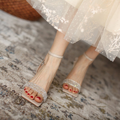 Sandalias de Tacón Stiletto con Cristales Brillantes - Image 10