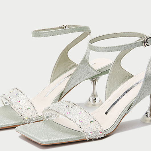 Sandalias de Tacón Stiletto con Cristales Brillantes - Image 2