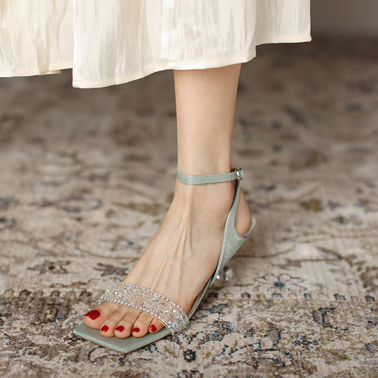 Sandalias de Tacón Stiletto con Cristales Brillantes - Image 3